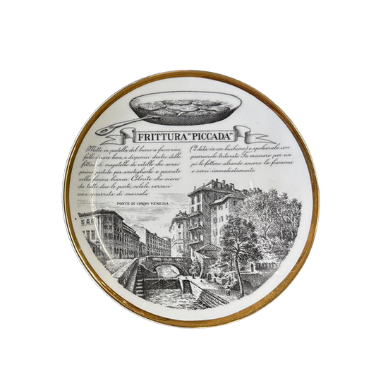 Fornasetti - Set 2 Piatti Ricette Milano - Anni '70