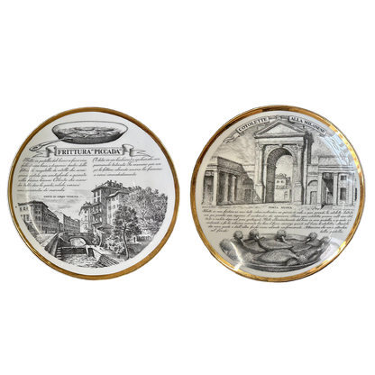 Fornasetti - Set 2 Piatti Ricette Milano - Anni '70