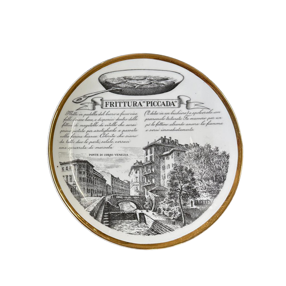 Fornasetti - Set 2 Piatti Ricette Milano - Anni '70