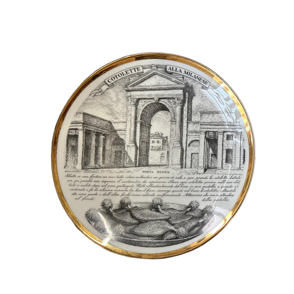 Fornasetti - Set 2 Piatti Ricette Milano - Anni '70