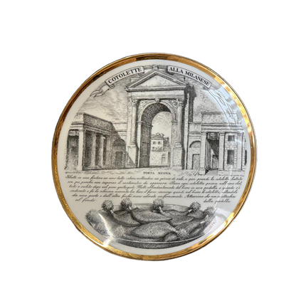 Fornasetti - Set 2 Piatti Ricette Milano - Anni '70