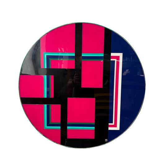 Tondo in Plexiglass con Monogramma SA - Anni '70