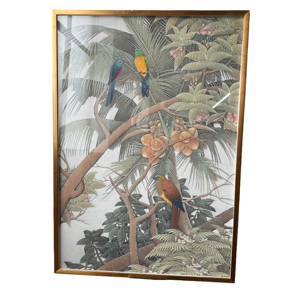 Arte Balinese - Tempera su Stoffa - Anni '80