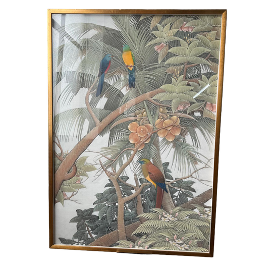 Arte Balinese - Tempera su Stoffa - Anni '80