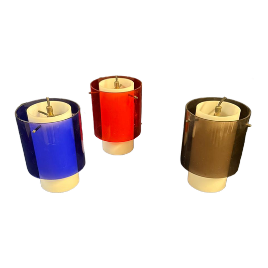 Stilux Milano, set di tre lampade, anni Sessanta